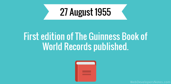 The Guinness Book of World Records published cover image