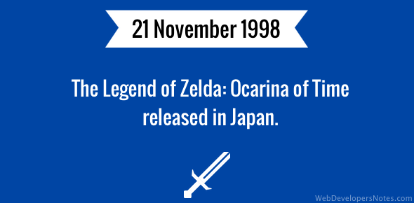 The Legend of Zelda: Ocarina of Time released in Japan cover image