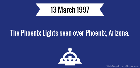 The Phoenix Lights seen over Phoenix cover image
