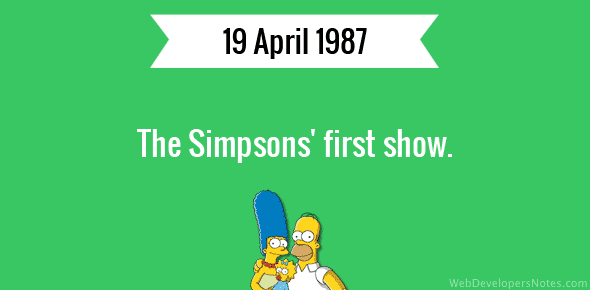 The Simpsons’ first show cover image