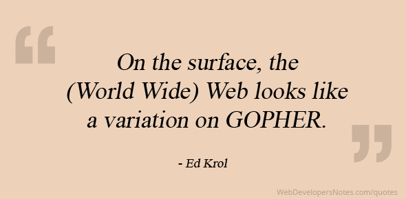 The Web is a variation of GOPHER cover image