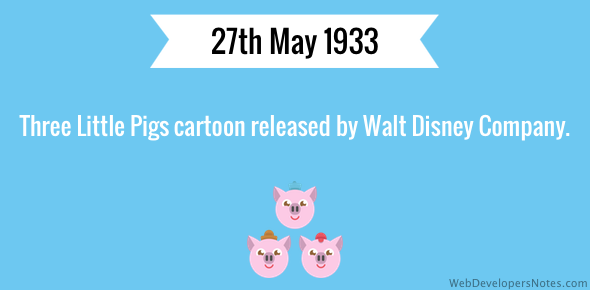Three Little Pigs cartoon released by Walt Disney Company