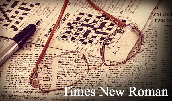 Times New Roman font - Newspaper