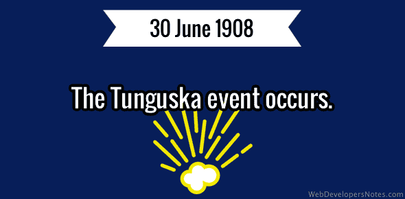 Tunguska event occurs cover image