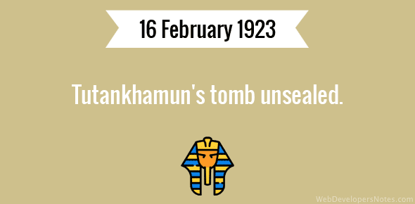 Tutankhamun’s tomb unsealed cover image