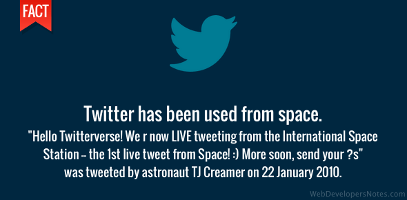 Twitter from space