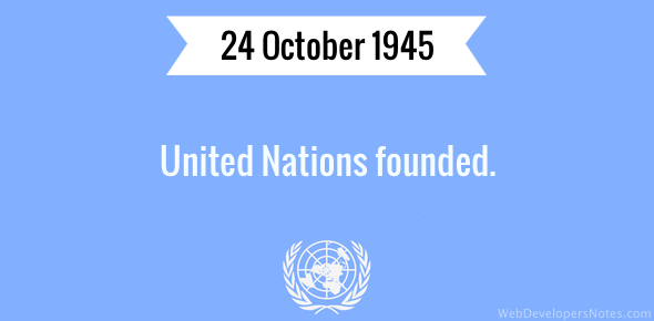 United Nations founded cover image