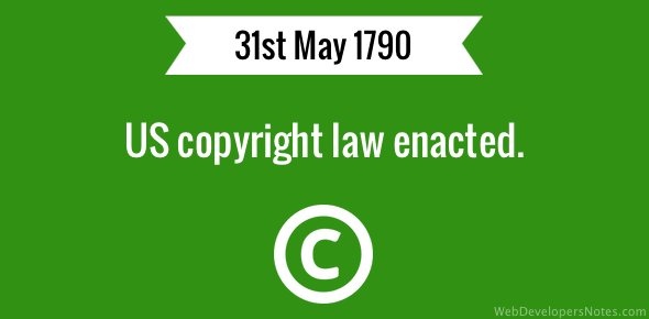 US copyright law enacted cover image