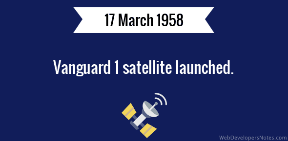 Vanguard 1 satellite launched cover image