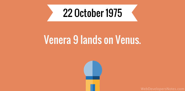 Venera 9 lands on Venus cover image