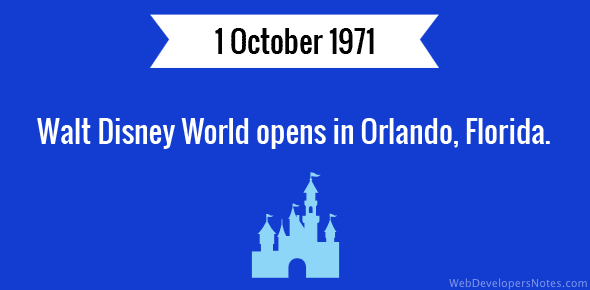 Walt Disney opens in Orlando, Florida cover image