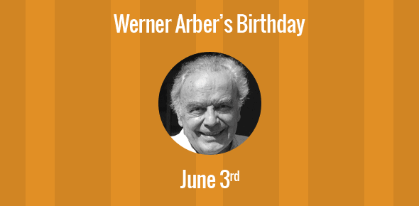 Werner Arber Birthday - 3 June 1929