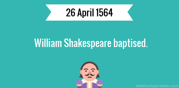 William Shakespeare baptised cover image