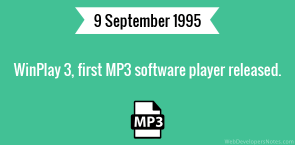 WinPlay 3, first MP3 software player released cover image