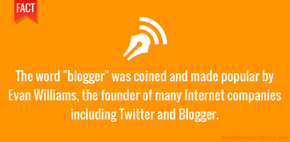 The word blogger coined by Twitter founded