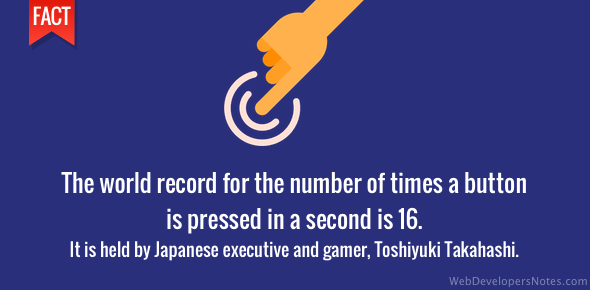 World record of button presses per second - button mashing