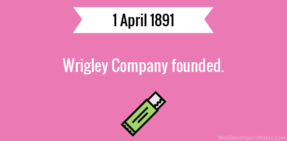 Wrigley Company founded cover image