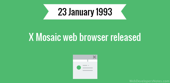 X Mosaic web browser released