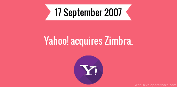 Yahoo! acquires Zimbra cover image