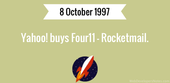 Yahoo! buys Four11 – Rocketmail cover image